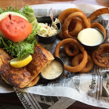 Jersey's Wings - Blackened Mahi Sandwich - Sports Bars Near Me - Pembroke Pines, Florida Jersey's Wings - Blackened Mahi Sandwich - Sports Bars Near Me - Pembroke Pines, Florida