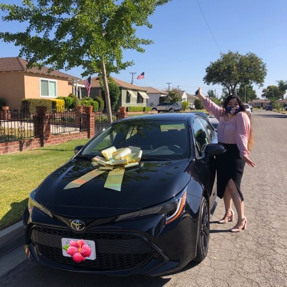With my brand new car