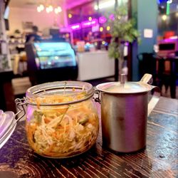 Salsa and cabbage pickles