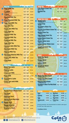 Menu photo 3 CoCo Fresh Tea & Juice Mississauga, ON Menu photo 3 CoCo Fresh Tea & Juice Mississauga, ON