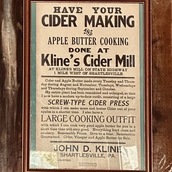 B.F. Clyde's Cider Mill - 9/20/25 - sign - Cideries Near Me - Mystic, Connecticut