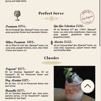 Gin Gin - Menu (March 2026) - Bars Near Me - México, D.F., DIF