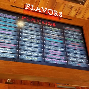 The Inside Scoop - The flavor menu. - Ice Cream & Frozen Yogurt Near Me - Coopersburg, Pennsylvania
