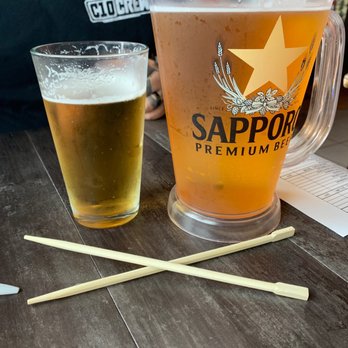 Awesome Sushi - Sapporo Beer - Japanese Near Me - Long Beach, California