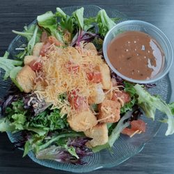 The Community Table - Side salad with balsamic dressing is pretty decent.