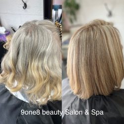 9one8 Beauty Salon & Spa - Color before & after