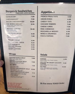 Menu photo 2 Tootsie's Tap Dane, WI