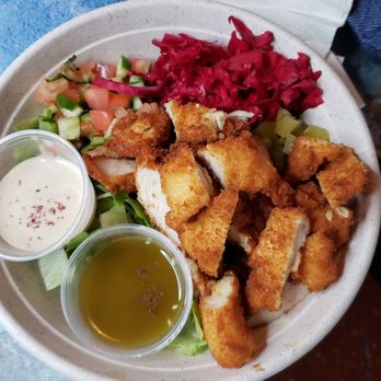 Holy Pita - Shnitzel salad! - Middle Eastern Near Me - Brooklyn, New York Holy Pita - Shnitzel salad! - Middle Eastern Near Me - Brooklyn, New York