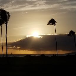 Beautiful sunset from the pool...lovely day at the beach in the warm waters of Maui Beautiful sunset from the pool...lovely day at the beach in the warm waters of Maui