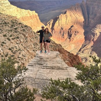 Epic Adventure Rides - Cool rock you can climb up and get an EPIC photo with the canyons behind. Very scary, but so cool! - ATV Rentals/Tours Near Me - Page, Arizona