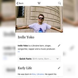 Chaos Music - Irelle Yoko is now on Wikipedia! 
--
https://en.wikipedia.org/wiki/Irelle_Yoko