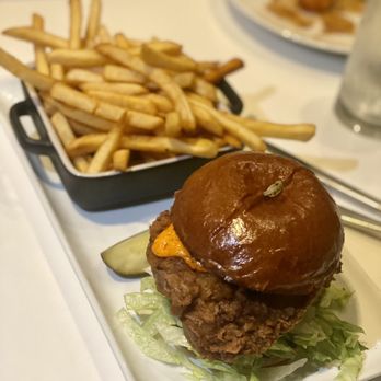 The Audrey Kitchen + Bar - Crispy chicken sandwich - New American Near Me - Madison, Wisconsin The Audrey Kitchen + Bar - Crispy chicken sandwich - New American Near Me - Madison, Wisconsin