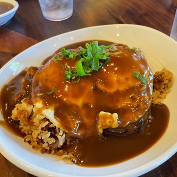 Kihei Caffe Lahaina - Loco moco with fried rice - Breakfast & Brunch Near Me - Lahaina, Hawaii