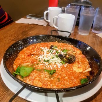 Jimoco Cafe & Pasta - Risotto Al Frutti Di Mar with rose sauce - Italian Near Me - Coquitlam, British Columbia