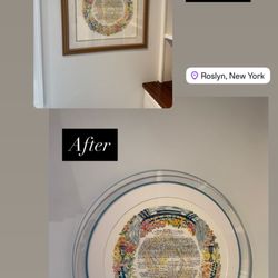 NYC Frames - Before and after reframing a ketubah