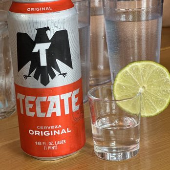Muchacho - Tecate and a shot of tequila! - Tacos Near Me - Atlanta, Georgia