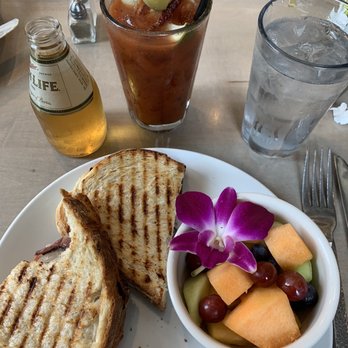 SweetDiner - Portobello Mushroom "Toast" and house Bloody Mary (comes with a shortie beer sidecar) - Diners Near Me - Milwaukee, Wisconsin SweetDiner - Portobello Mushroom "Toast" and house Bloody Mary (comes with a shortie beer sidecar) - Diners Near Me - Milwaukee, Wisconsin