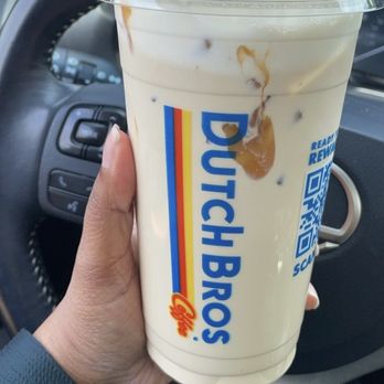 Dutch Bros Coffee - Golden Eagle iced with soft top - Coffee & Tea Near Me - Mckinney, Texas Dutch Bros Coffee - Golden Eagle iced with soft top - Coffee & Tea Near Me - Mckinney, Texas