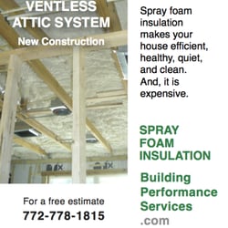 BPS Insulation - An additional benefit of spray foam and the ventless attic system is that it increases the uplift strength of the roof.