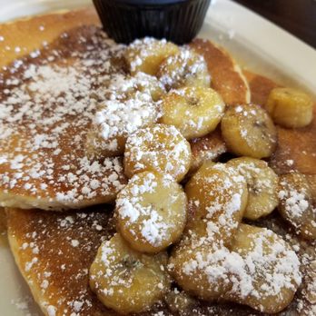 Breakfastime - Bananas foster pancakes, dont add syrup, it is already sweet! - New American Near Me - Salisbury, North Carolina Breakfastime - Bananas foster pancakes, dont add syrup, it is already sweet! - New American Near Me - Salisbury, North Carolina