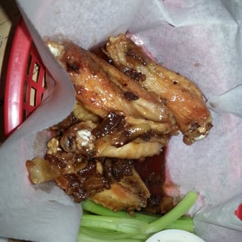 Wolff's Biergarten - Maple Bacon Wings - sauce would not stick hence the pool of sauce at the bottom of the dish - German Near Me - Albany, New York Wolff's Biergarten - Maple Bacon Wings - sauce would not stick hence the pool of sauce at the bottom of the dish - German Near Me - Albany, New York