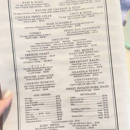 Breakfast lover's dream menu
