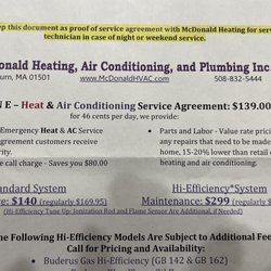 McDonald Heating, Air Conditioning and Plumbing