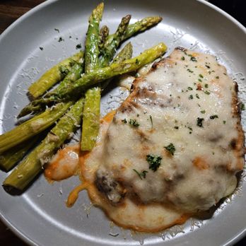 Smith’s Public House - Chicken Parm with vodka sauce and side of asparagus - New American Near Me - Cohoes, New York Smith’s Public House - Chicken Parm with vodka sauce and side of asparagus - New American Near Me - Cohoes, New York