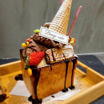 Bingo Cake Cafe - Honey chocolate banana ice cream toast - Desserts Near Me - Katy, Texas Bingo Cake Cafe - Honey chocolate banana ice cream toast - Desserts Near Me - Katy, Texas