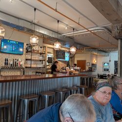 Kantine Biergarten Eatery - Bar area( they have prosecco on tap)