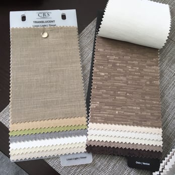 Prestige Interiors - Nice colors. The first one is translucent and the second one is a blackout. These materials are all made in the USA. - Shades & Blinds Near Me Prestige Interiors - Nice colors. The first one is translucent and the second one is a blackout. These materials are all made in the USA. - Shades & Blinds Near Me