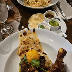Bistro Di Madre Piccola - Chicken Biryani and chicken Alfredo penne.