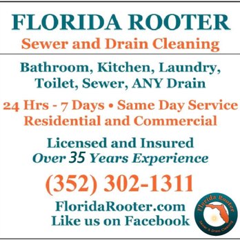 Florida Rooter - Drain Unclogging Pros! We unclog ANY plumbing drains, sewer mains, and septic lines. - Plumbing Near Me
