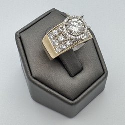 BP Diamonds and Loans - 14k 1.11ct center J I1 natural diamond vintage engagemtnt ring