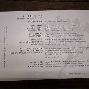 Juniper - Prix Fixe Menu - Italian Near Me - Austin, Texas Juniper - Prix Fixe Menu - Italian Near Me - Austin, Texas