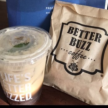 Better Buzz Coffee Fashion Valley - Mint iced coffee and chocolate croissant (should of take it out of the bag ) - Coffee & Tea Near Me - San Diego, California