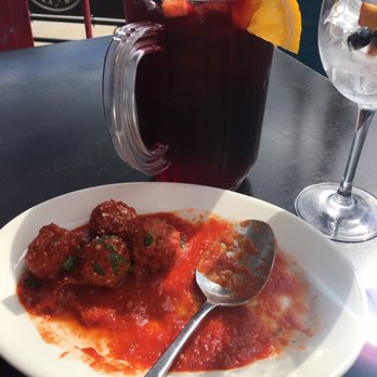 Craft Pizza & Beer - Our pitcher of sangria and Our mini meatballs as we devoured them. - Pizza Near Me - Pleasantville, New York Craft Pizza & Beer - Our pitcher of sangria and Our mini meatballs as we devoured them. - Pizza Near Me - Pleasantville, New York