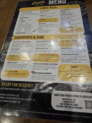 Menu photo 4 Leon's Garage Marysville, OH Menu photo 4 Leon's Garage Marysville, OH