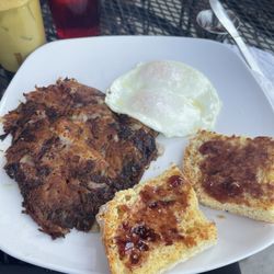 Third Coast Spice Cafe - Corned beef hash with and biscuit on the side