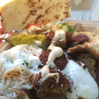 Mr. Gyros - Combo Plate w/ gyro and falafel. $11.59!!! Cheap. - Mediterranean Near Me - Seattle, Washington