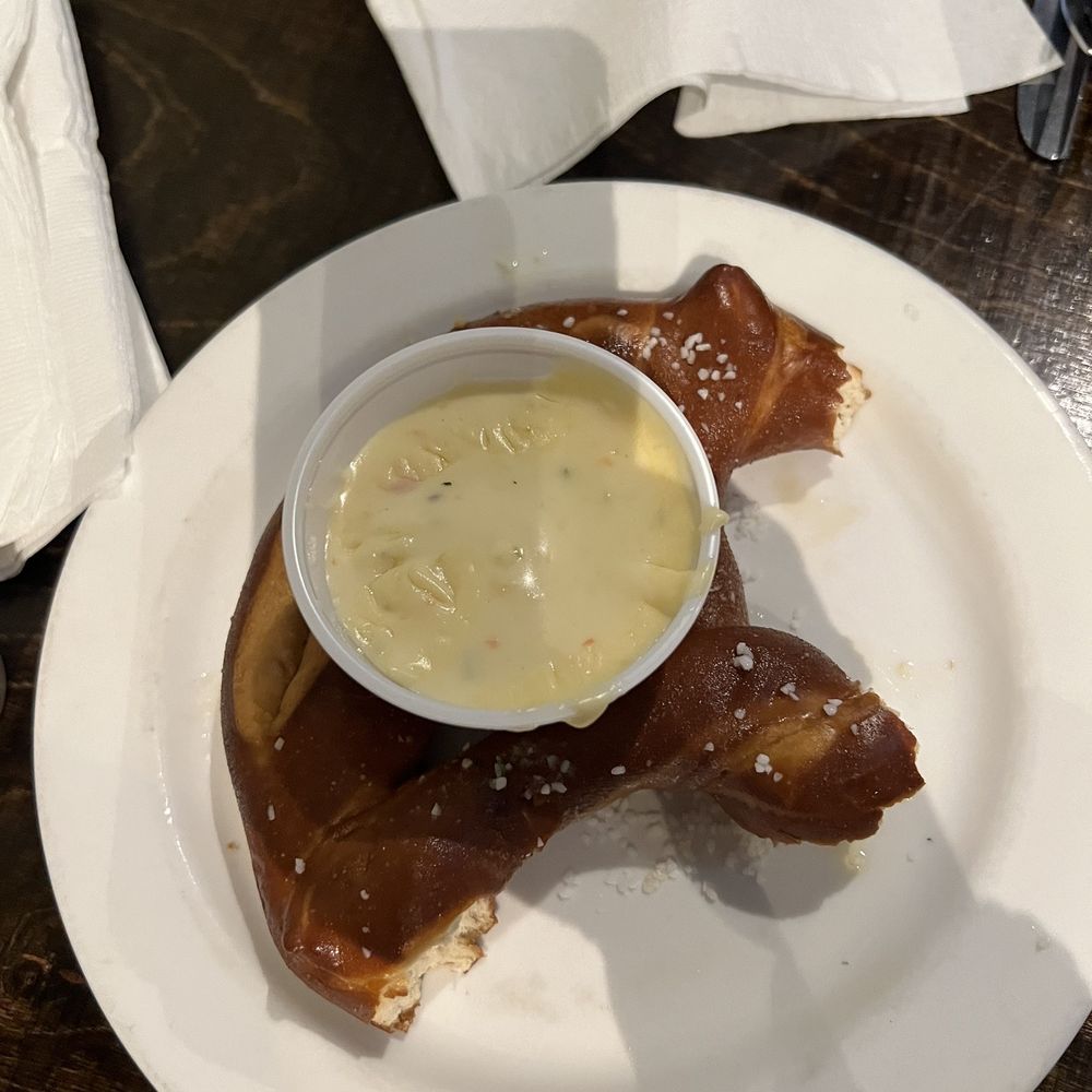 Front Street Brewery - jumbo Soft Pretzel - Breweries Near Me - Wilmington, North Carolina