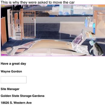 Golden State Storage - Gardena - Email stating I am not allowed on property. Reason unknown. I imagine it is in response to my unhappy review. - Self Storage Near Me - Gardena, California