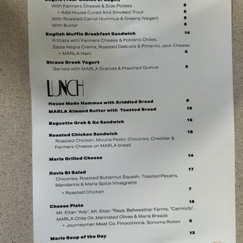 Marla SR - Menu - Bakeries Near Me - Santa Rosa , California