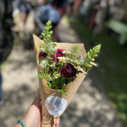 Flywheel Park - Fresh cut flowers from Piermont farmers market at Flywheel Park