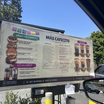 Mas Cafecito - Menu drive thru - Coffee & Tea Near Me - Montclair, California