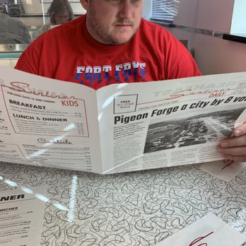 Sunliner Diner - Newspaper menu - Diners Near Me - Pigeon Forge, Tennessee