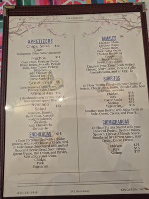 Menu photo 2 Las Camelias Kingston, NY