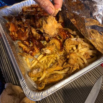 Shark's Fish & Chicken - a tray of food - Chicken Wings Near Me - Bellwood, Illinois Shark's Fish & Chicken - a tray of food - Chicken Wings Near Me - Bellwood, Illinois