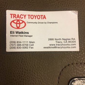 Tracy Toyota - Eli's info. Definitely go to him for your new car!! Excellent to work with - Car Dealers Near Me - Tracy, California