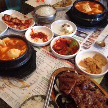 BCD Tofu House - Galbi combo with some tast side dishes! - Korean Near Me - Irvine, California
